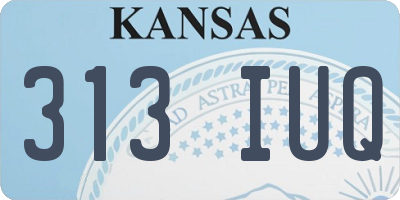 KS license plate 313IUQ