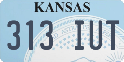 KS license plate 313IUT