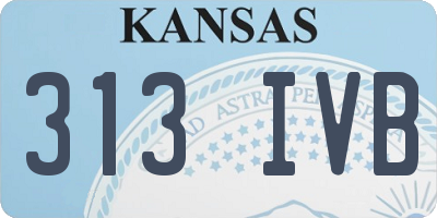 KS license plate 313IVB