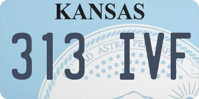 KS license plate 313IVF