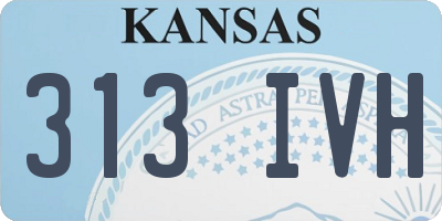 KS license plate 313IVH