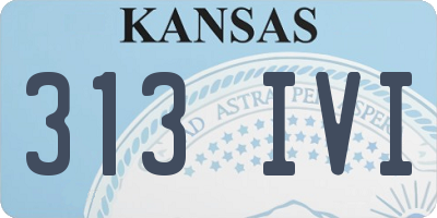 KS license plate 313IVI