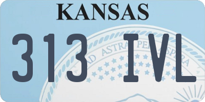 KS license plate 313IVL