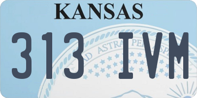 KS license plate 313IVM