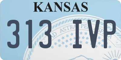 KS license plate 313IVP