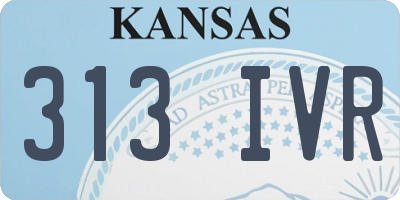 KS license plate 313IVR