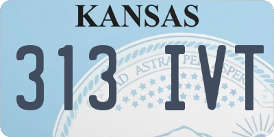 KS license plate 313IVT