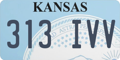 KS license plate 313IVV