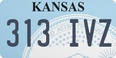 KS license plate 313IVZ