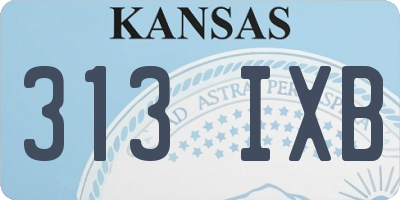 KS license plate 313IXB