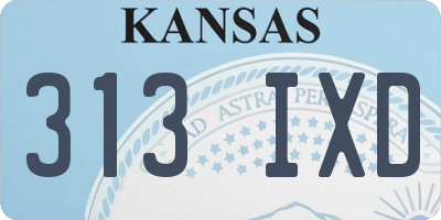 KS license plate 313IXD