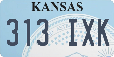 KS license plate 313IXK
