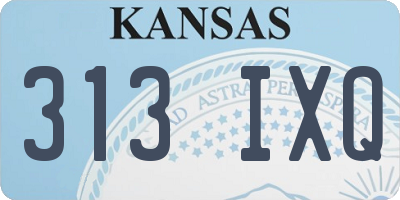 KS license plate 313IXQ