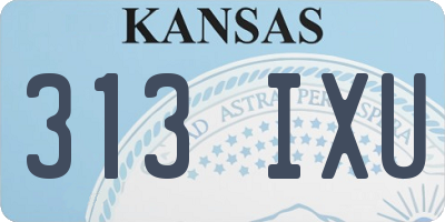 KS license plate 313IXU