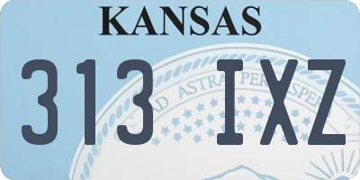 KS license plate 313IXZ