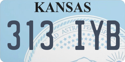 KS license plate 313IYB