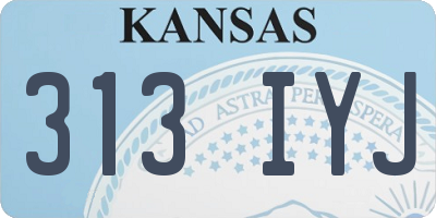 KS license plate 313IYJ