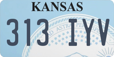 KS license plate 313IYV