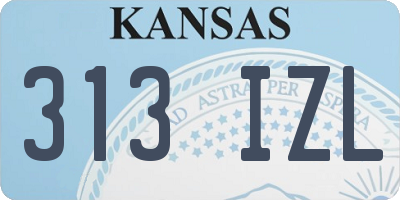 KS license plate 313IZL