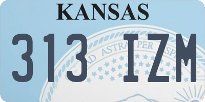 KS license plate 313IZM
