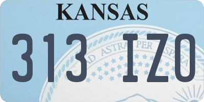 KS license plate 313IZO