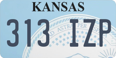 KS license plate 313IZP
