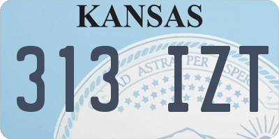 KS license plate 313IZT
