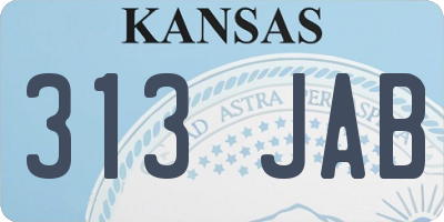 KS license plate 313JAB