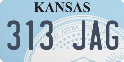 KS license plate 313JAG