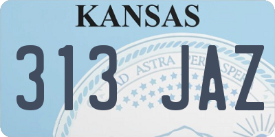 KS license plate 313JAZ