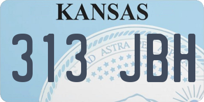 KS license plate 313JBH