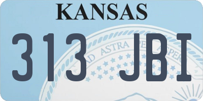 KS license plate 313JBI