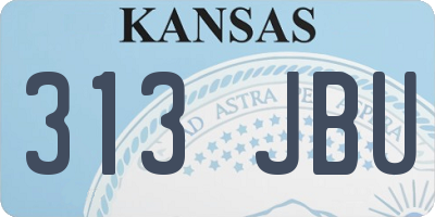 KS license plate 313JBU