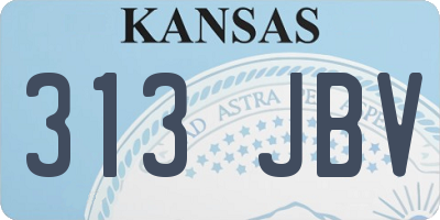 KS license plate 313JBV