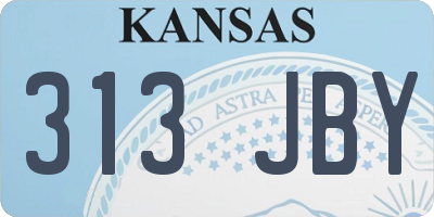 KS license plate 313JBY