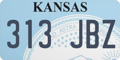 KS license plate 313JBZ
