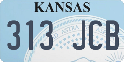 KS license plate 313JCB