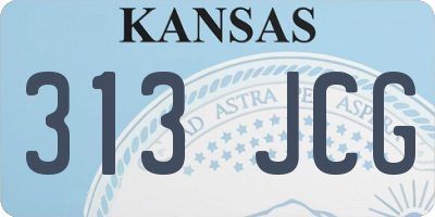 KS license plate 313JCG
