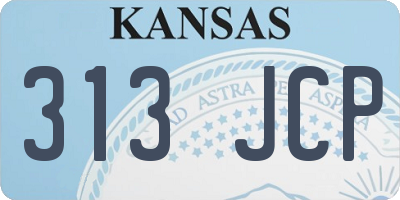KS license plate 313JCP