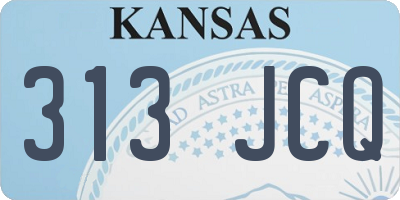 KS license plate 313JCQ