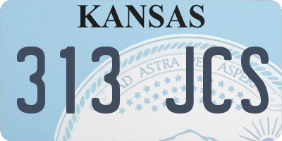 KS license plate 313JCS