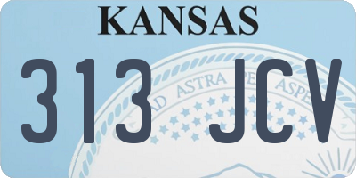 KS license plate 313JCV