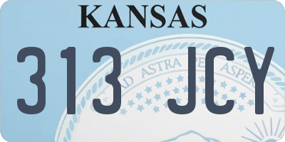 KS license plate 313JCY