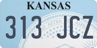KS license plate 313JCZ