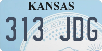 KS license plate 313JDG