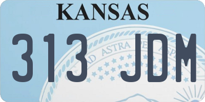 KS license plate 313JDM