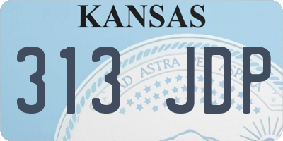KS license plate 313JDP