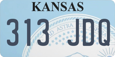 KS license plate 313JDQ