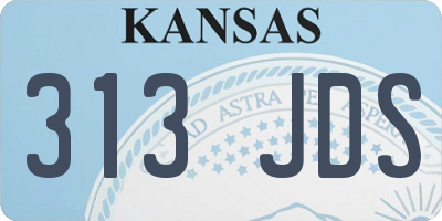 KS license plate 313JDS