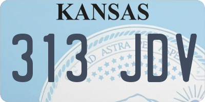 KS license plate 313JDV